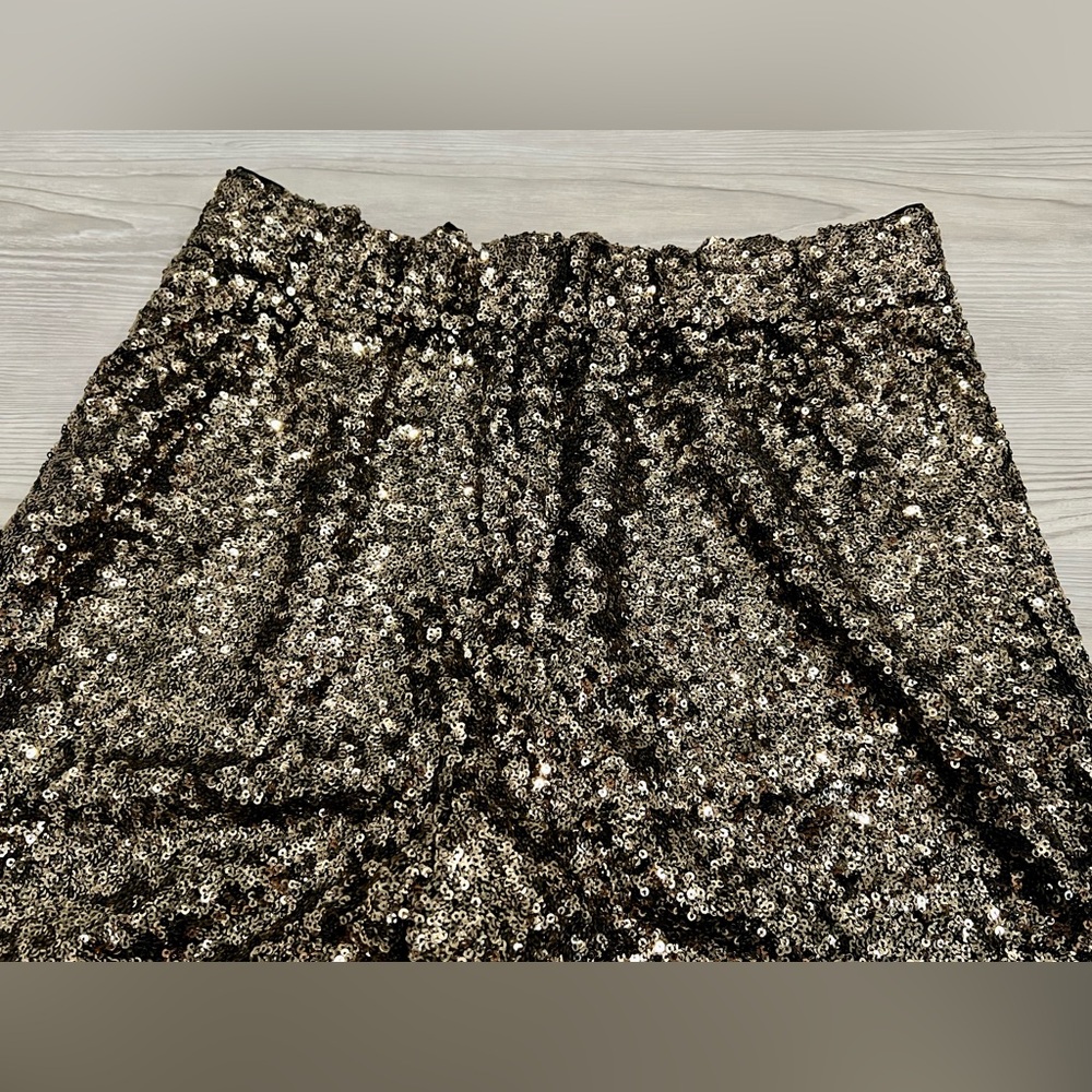 BNWT Banana Republic Women’s Black & Gold Sequin Lined Pants. XS. Holiday Party! - Picture 8 of 10